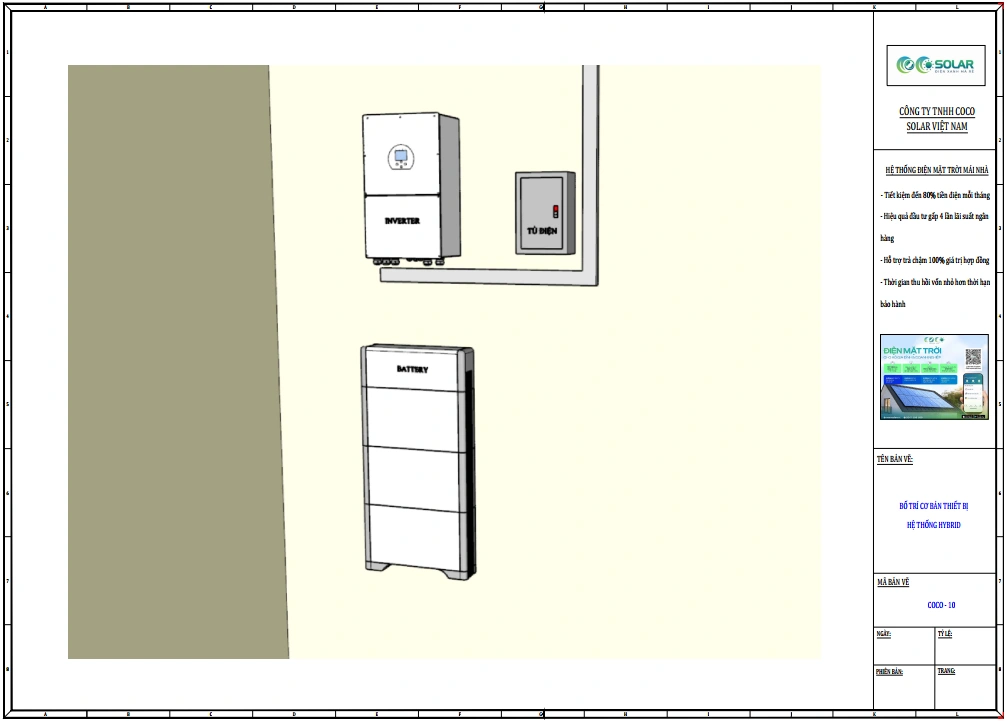 Bản vẽ bố trí thiết bị hệ thống hybrid